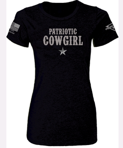 Women's CCA PATRIOTIC COWGIRL Crew Neck T-Shirt