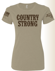 Women's CCA COUNTRY STRONG Crew Neck T-Shirt